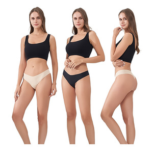 Culottes string confortables pour femmes 2024, taille basse, respirantes, sans couture, en coton, tricotées ODM, écologiques, antibactériennes - Product Image 2