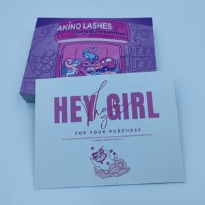 70x100mm 350gsm cartón lujo brillante laminación blanco y azul cuadrado boda invitación Navidad embalaje gracias tarjetas - Product Image 6