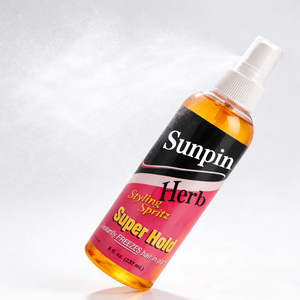 SunpinHerb Spritz Super Hold Hair Oil Natural Herbal Extracts Professional Braid Heat Protection Vegan Texturizing Sulfate-Free - Product Image 1
