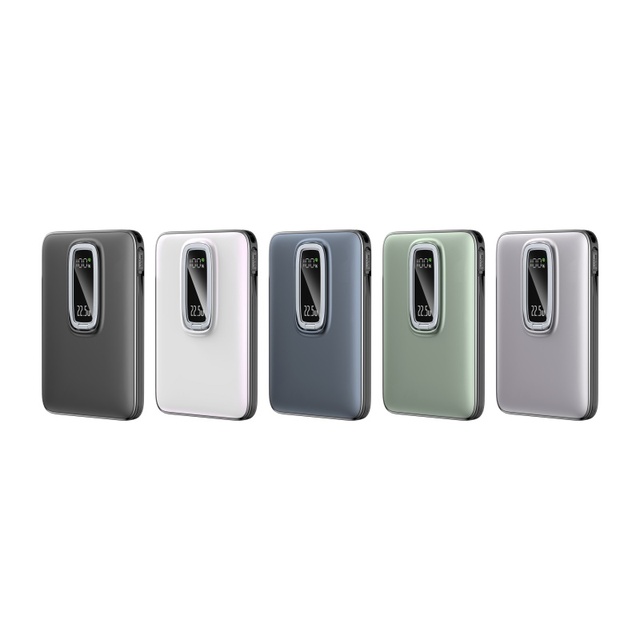 Magnetic Stand Wireless Power Bank 10000mAh 15W Powerbank with PD22 5W Fast Charge & Digital LED Display Portable Charger
