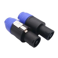 Connecteur Speakon 4 broches NL4FC mâle, prise audio 4 broches, bleu, 4 pôles, connecteur Speakon NL4 FC