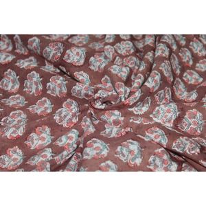 Compre Tela Auténtica India Hecha a Mano con Estampado de Bloques, Ligera, para Confección de Ropa, Edredones, Bufandas, Vestidos, Cortinas y Materiales de Tapicería - Product Image 6