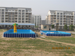 उच्च गुणवत्ता वाणिज्यिक आउटडोर मनोरंजन बिक्री के लिए कस्टम आकार स्टील फ्रेम पूल स्विमिंग पूल - Product Image 2