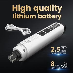 Professioneller Luxus BLDC-Motor 10000 U/min Aufladbarer Geräuscharmer Hunde- & Katzen-Nagelschleifer LED-Lichter Ergonomischer Rutschfester Nageltrimmer - Product Image 3
