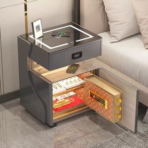 Smart <b>Bedside</b> <b>Table</b> With Wireless <b>Charging</b> And Safe Storage For Bedroom Use - Product Image 4