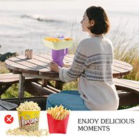 Bol à collation avec couvercle pour gobelet de 40 oz avec poignée, plateau à collation en silicone, support réutilisable pour collations, accessoires pour gobelet