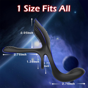 Vibrierender Penis ring Sexspielzeug 2 in 1 Vibrierender Penis ring mit 10 Vibrationen Silikon Spielzeug für Erwachsene Sexspielzeug für Paare - Product Image 5