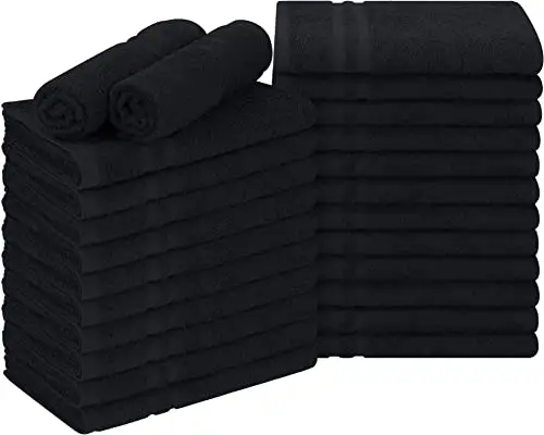Полотенце для салона из хлопка с защитой от Отбеливателя (16x27 дюймов)-безопасное полотенце для рук в тренажерном зале