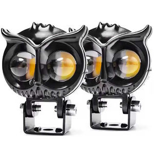 Prix de gros Phares antibrouillard LED 2,6 pouces, yeux d'ange bicolores, 60W, 12V-24V, mini projecteurs pour moto - Product Image 1