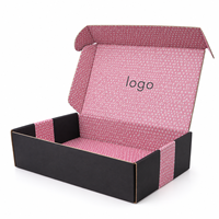 Boîtes d'expédition personnalisées en carton ondulé recyclable, colorées, avec logo imprimé, durables, pour vêtements et éponges