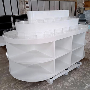 Duty-Free LED chiếu sáng Glass <span class=keywords><strong>Counter</strong></span> trang điểm hiển thị Stand cho mỹ phẩm khói cửa hàng trưng bày tại các sân bay - Product Image 1