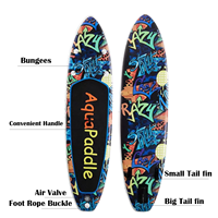 Planche de paddle gonflable RS - Planche de SUP écologique et portable à 3 ailerons pour le surf et la pêche en eaux océaniques