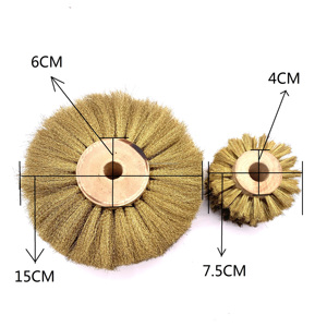 Custom Industrial Brass Polishing Wheel <strong>Brush</strong> with 1.8cm Bristles OEM/ODM Available - Product Image 4