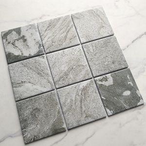 Carrelage carré de <span class=keywords><strong>piscine</strong></span> en mosaïque <span class=keywords><strong>4x4</strong></span> aspect marbre naturel extérieur gris pour piscines - Product Image 3