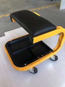 Tabouret de <span class=keywords><strong>garage</strong></span> roulant, siège d'atelier, tabouret rembourré pour mécanicien avec plateau à outils - Product Image 2