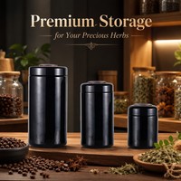 Frasco de Vidrio Negro con Protección UV y Sensor Digital, 250 ml, Tamaño Mini para Hierbas Medicinales