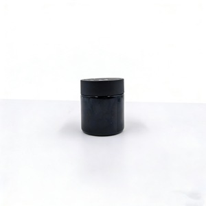 OEM Glossy Black UV Protection <b>Glass</b> Jar With Child Resistant Cap 100ml Storage <b>Container</b> Odor Proof Dry Herb Tobacco Packaging - Product Image 1
