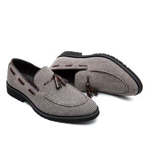 High-end Italian Style Men's Genuine Leather <b>Waterproof</b> Evergreen Slip-On Oxford Handmade Wedding <b>Shoes</b> - Product Image 5