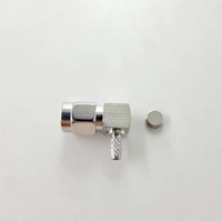 Conector de Antena Eléctrico Impermeable SMA Macho en Ángulo Recto para Cable RG316