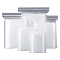 Sacs en plastique transparents personnalisables en PE avec fermeture éclair, taille sur mesure, réutilisables, impression par gravure, fabricant chinois
