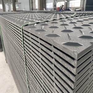 HDPEヘビーデューティロードマット4x8ftプラスチックロードプレート良好なトラックショベル溶液ゴムシートカスタムカッティングサービス - Product Image 1