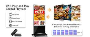 Écran publicitaire LCD tactile Android extérieur personnalisé de 85 pouces avec support au sol pour magasins de détail, métros et centres commerciaux - Product Image 3
