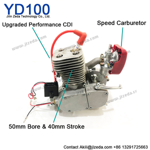 Más <span class=keywords><strong>de</strong></span> 2 tiempos 80cc gasolina YD100 diámetro y carrera 50*40mm bicicleta motorizado motor Kit gasolina Kit <span class=keywords><strong>de</strong></span> motor <span class=keywords><strong>de</strong></span> gasolina - Product Image 6