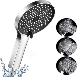 Pomme de douche à main à haute pression, économie d'eau, à sortie unique, plaquée, écologique, avec filtre à 3 fonctions - Product Image 1