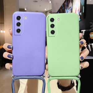 Funda de teléfono móvil Samsung S22 S20 Ultra, collar de silicona con cordón, cubierta trasera para llevar en <span class=keywords><strong>el</strong></span> hombro - Product Image 4