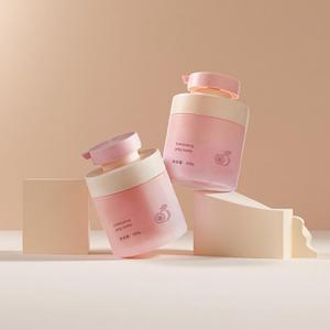Envase Premium Rosa Esmerilado de 300ml 500ml, Botella Corta y Ancha para Champú, Loción Corporal con Aminoácidos, Gel de Ducha con Bomba Dosificadora - Product Image 1