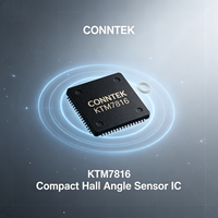 Encodeur d'angle magnétique à effet Hall 16 bits CONNTEK KTH7816 IC SPI SSI Sortie ABZ PWM Haute Précision Latence Ultra-faible 120000 tr/min SMT