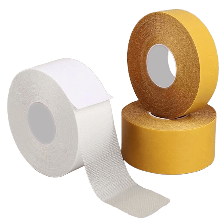 Self-Adhesive Double-Sided Heat-Resistant Reinforced Packing Tape Residue-Free Removable Cloth Tape for Seaming Hardwood Floors