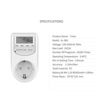 Temporizador Semanal Digital Programable SIXWGH, Enchufe con Temporizador de Ciclo Repetitivo de Encendido/Apagado, Pantalla LCD para Luces y Electrodomésticos