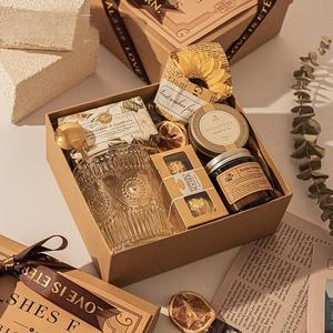 <span class=keywords><strong>Panier</strong></span>-<span class=keywords><strong>cadeau</strong></span> <span class=keywords><strong>personnalisé</strong></span> pour anniversaire d'entreprise, coffret <span class=keywords><strong>cadeau</strong></span> bien-être avec bougie, tasse, thé et fleur pour partenaires commerciaux - Product Image 1