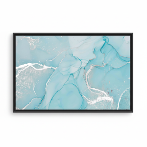 Elegant Silver Marble Print Canvas Artwork for Modern Home Decor,<b>BLACK</b> <b>FRAMED</b> CANVAS - Product Image 2
