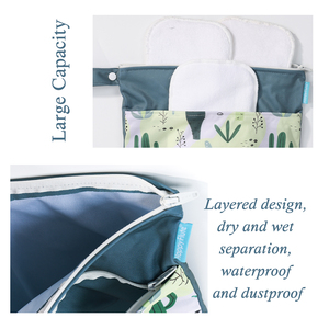 <span class=keywords><strong>Happy</strong></span> Flute Sac humide de grande capacité Sac humide suspendu réutilisable Sac humide Offre Spéciale lavable Sac à vêtements humides - Product Image 4