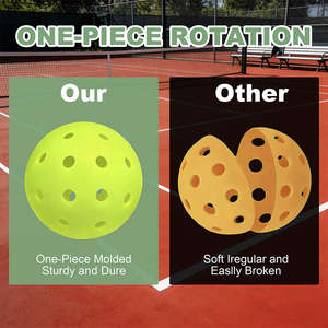 Balles de <span class=keywords><strong>pickleball</strong></span> Franklin X40 Style Outdoor 40 trous compatibles moulage rotatif polymère PE durable directement de l'usine sans bordure - Product Image 4