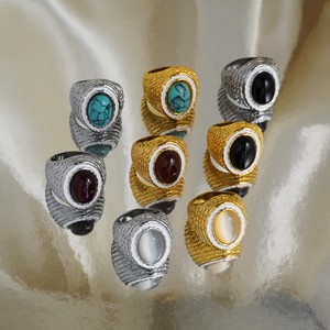 Mecylife Vintage Duif Ei Druppels Turquoise <span class=keywords><strong>Ring</strong></span> Vrouw 18K Vergulde Sieraden Waterdichte Kleurrijke Natuurstenen <span class=keywords><strong>Ring</strong></span> - Product Image 2