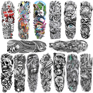 Tatuaje <span class=keywords><strong>3D</strong></span> temporal impermeable manga grande <span class=keywords><strong>brazo</strong></span> completo al por mayor - Product Image 4