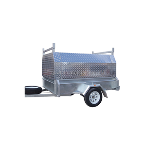 Remorque à plateau simple essieu avec toit en aluminium pour artisans - Product Image 1