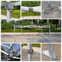 Tente d'auvent rétractable extérieure commerciale avec cadre en aluminium pour abri d'événement d'exposition et tentes de salon commercial