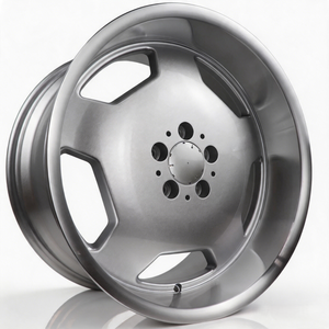 ล้อแม็กซ์อัลลอยด์ทรงแฮมเมอร์แท้ ขนาด 18 19 นิ้ว 5x112 สีเงินหรือขอบสีดำเงา สไตล์เรโทร สำหรับรถยนต์รุ่น <span class=keywords><strong>W124</strong></span> W140 R129 - Product Image 1