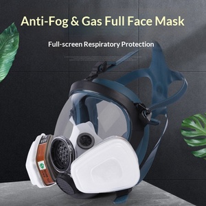 Máscara de Gas de Protección <span class=keywords><strong>Facial</strong></span> Completa de Goma y Plástico <span class=keywords><strong>para</strong></span> Pintura en Aerosol, Pesticidas, Soldadura, Incendios, Industria Química, Polvo, Antivaho - Product Image 2