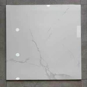 Carrelage en porcelaine poli brillant 60x60cm, aspect marbre blanc, pour murs et sols - Product Image 2
