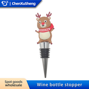 Christmas Wine Stopper Plastic Reindeer Bottle Seal Holiday Decoration Gift - Product Image 4