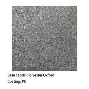 Tela Oxford 300D Negra Mate con Revestimiento de PU, 100% Poliéster, Ignífuga, Resistente a Desgarros, Anti-Pilling, Fluorescente, Peso Medio - Product Image 3