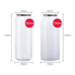 Chai Nhựa 330Ml Lon Nhựa Dễ Mở Có Nắp Kéo Lon Nhôm Nắp Bật Với Máy Niêm Phong - Product Image 3