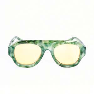 Gafas de Sol de Piloto Cuadradas con Logotipo Personalizado, Estilo Vintage 2025, para Hombre, Color Verde Leopardo, Parte Superior Plana, Extra Grandes, Protección UV400, para Mujer - Product Image 1