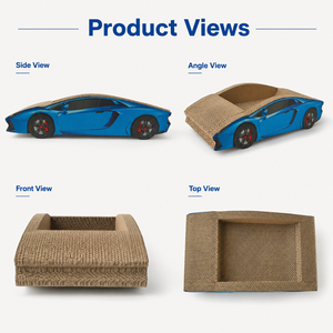 Griffoir pour chat créatif 2026 en forme de voiture de sport <span class=keywords><strong>Lamborghini</strong></span>, lit et maison de luxe pour chat en carton ondulé - Product Image 2