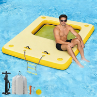 Plateforme flottante gonflable pour adultes avec échelle amovible